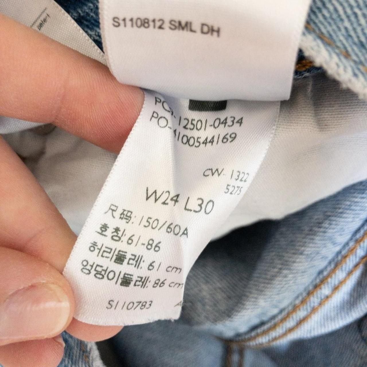 Levi’s 501 Original Fit Button Fly Distressed Blue Jeans 24” x 30”