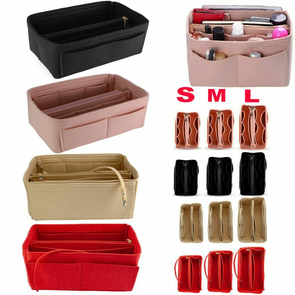 Felt Purse Handbag Organizer Insert Multi pocket Storage Tote Shaper Liner Bag
