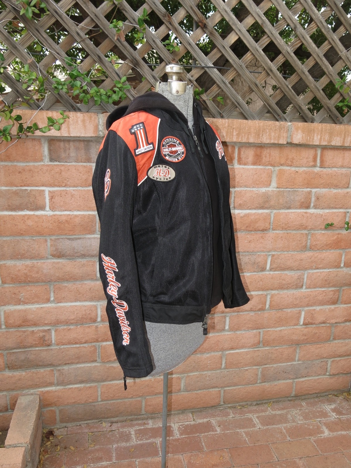 Harley-Davidson Women’s 3-in-1 Cora Motorcycle Jacket Fleece Hoodie Armor M