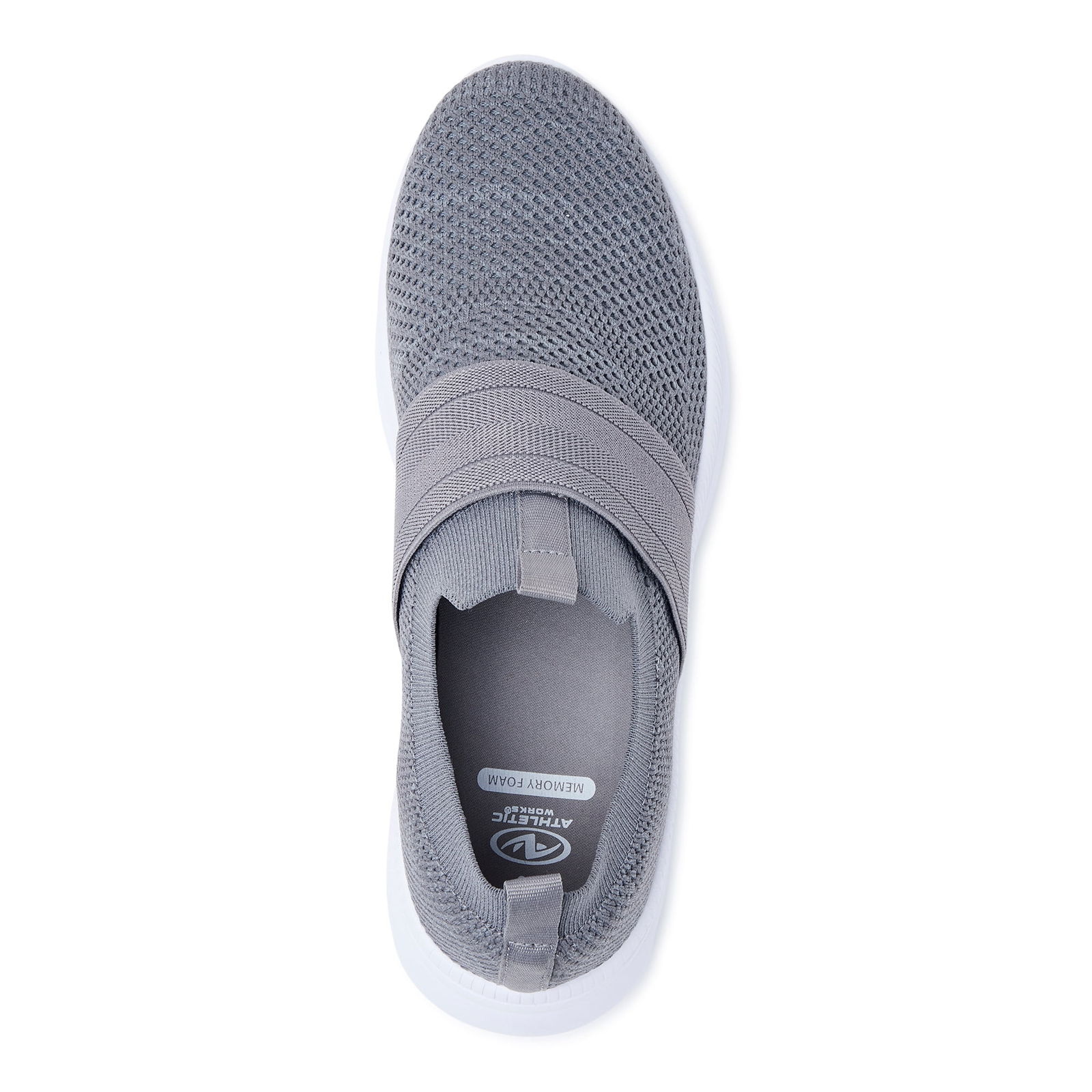 Athletic Works Men’s Banded Knit Upper Low Top Slip-on Athletic Sneakers: 7-13