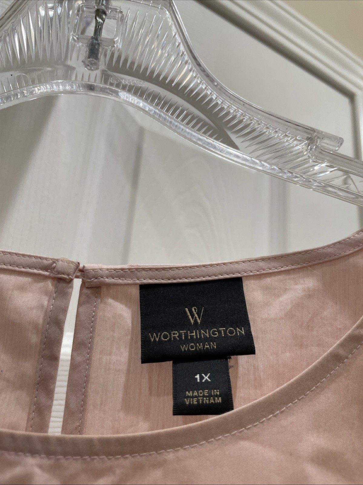 Worthington Blouse gorgeous pink Cold Shoulder Shirt Women’s Size 1XL beautiful