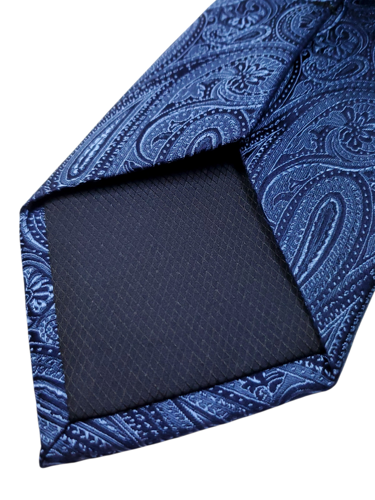 HATHAWAY Handmade 100% Silk Tie Men’s Navy Blue Paisley Necktie NEW