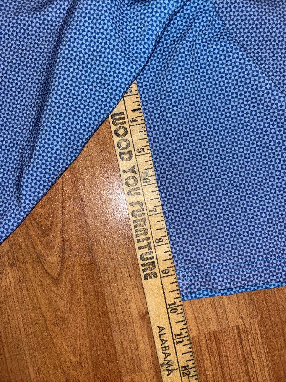 Mojo Fishing Shorts Mens Size34 BlueStretch Board Shorts Geometric 10” inseam