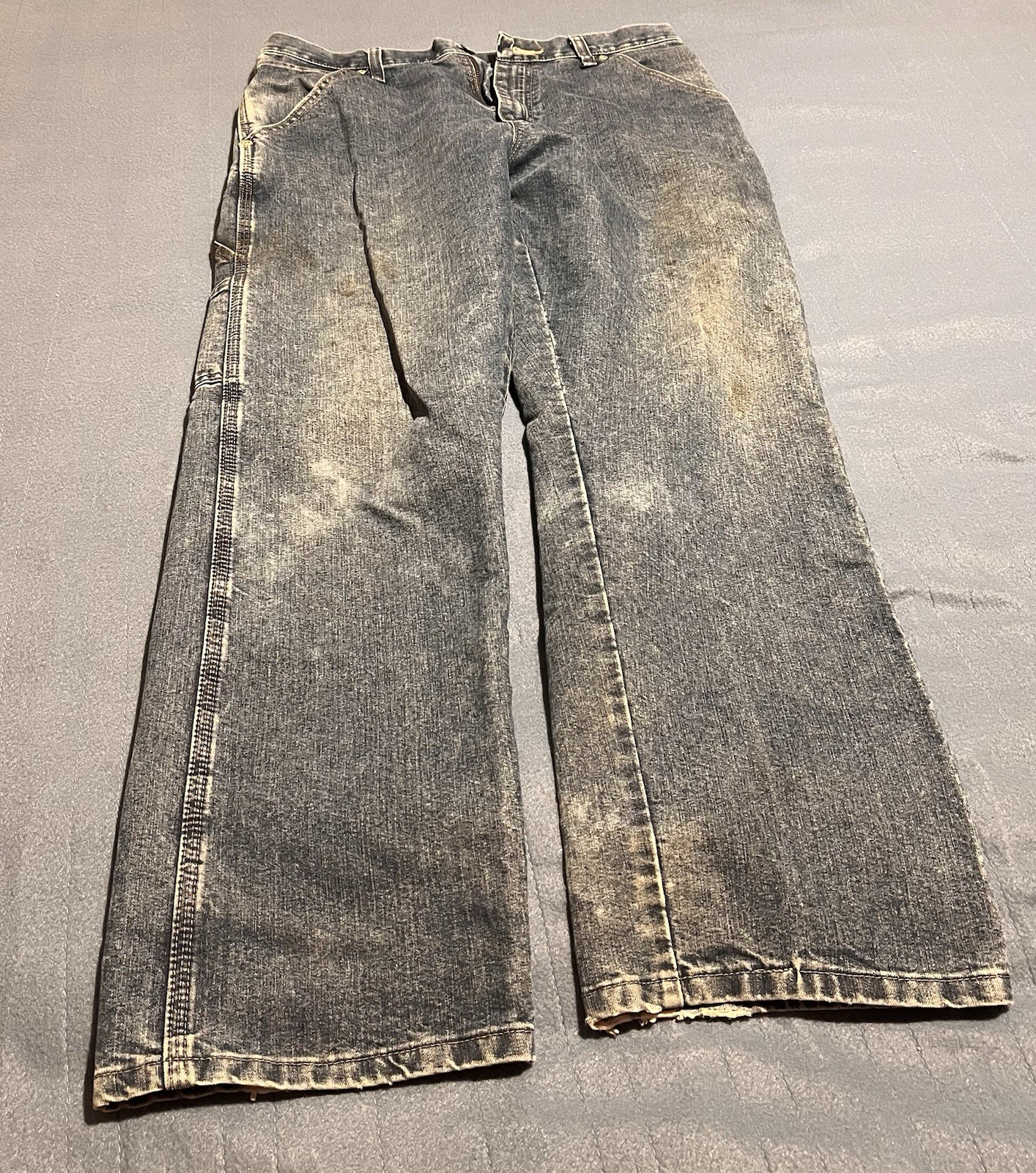 Pre-Owned Wrangler Men’s 32×30 Medium Wash Blue Carpenter Work Wear Pants
