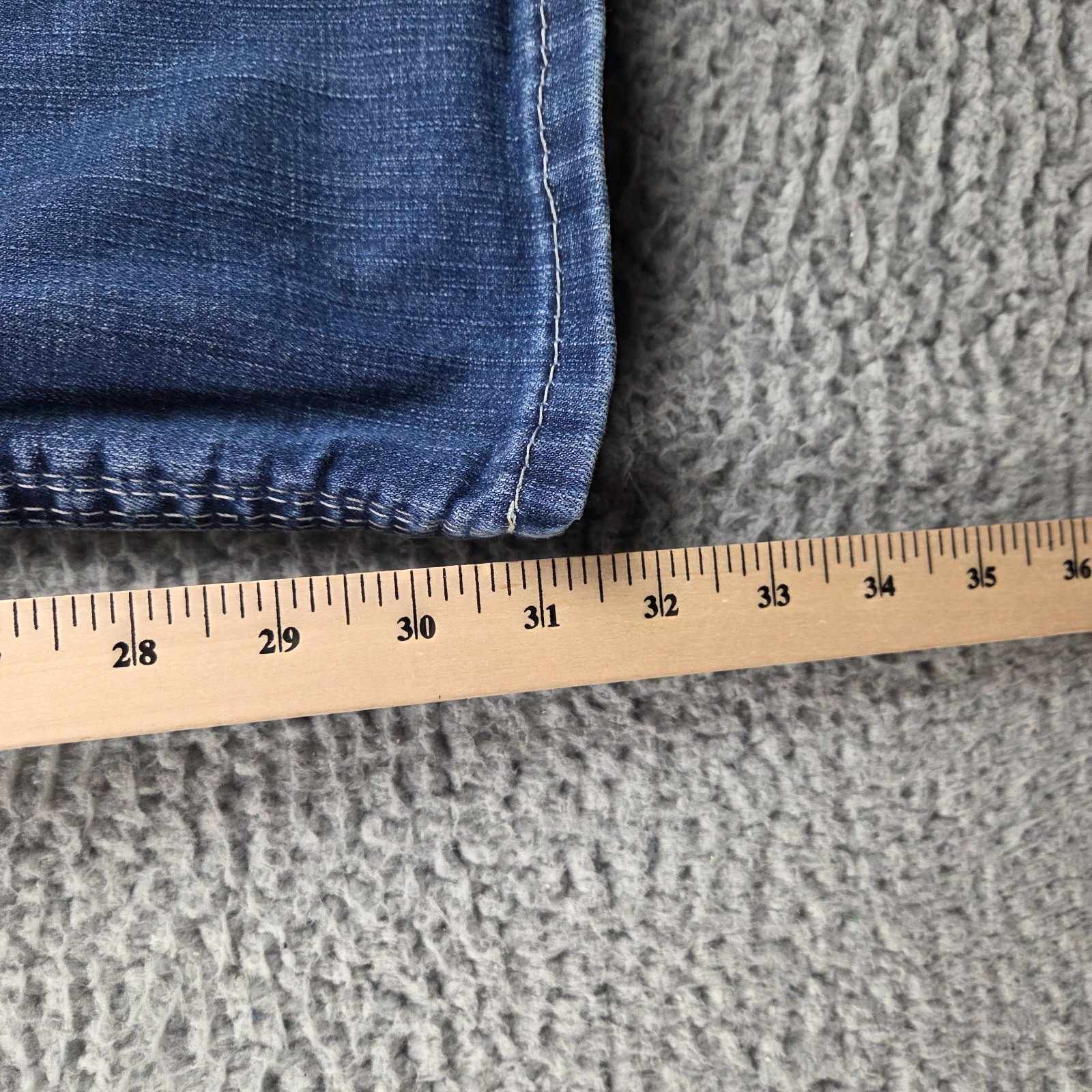 BKE Alec Jeans Mens 34R (33×31) Blue Straight Denim Stretch Casual