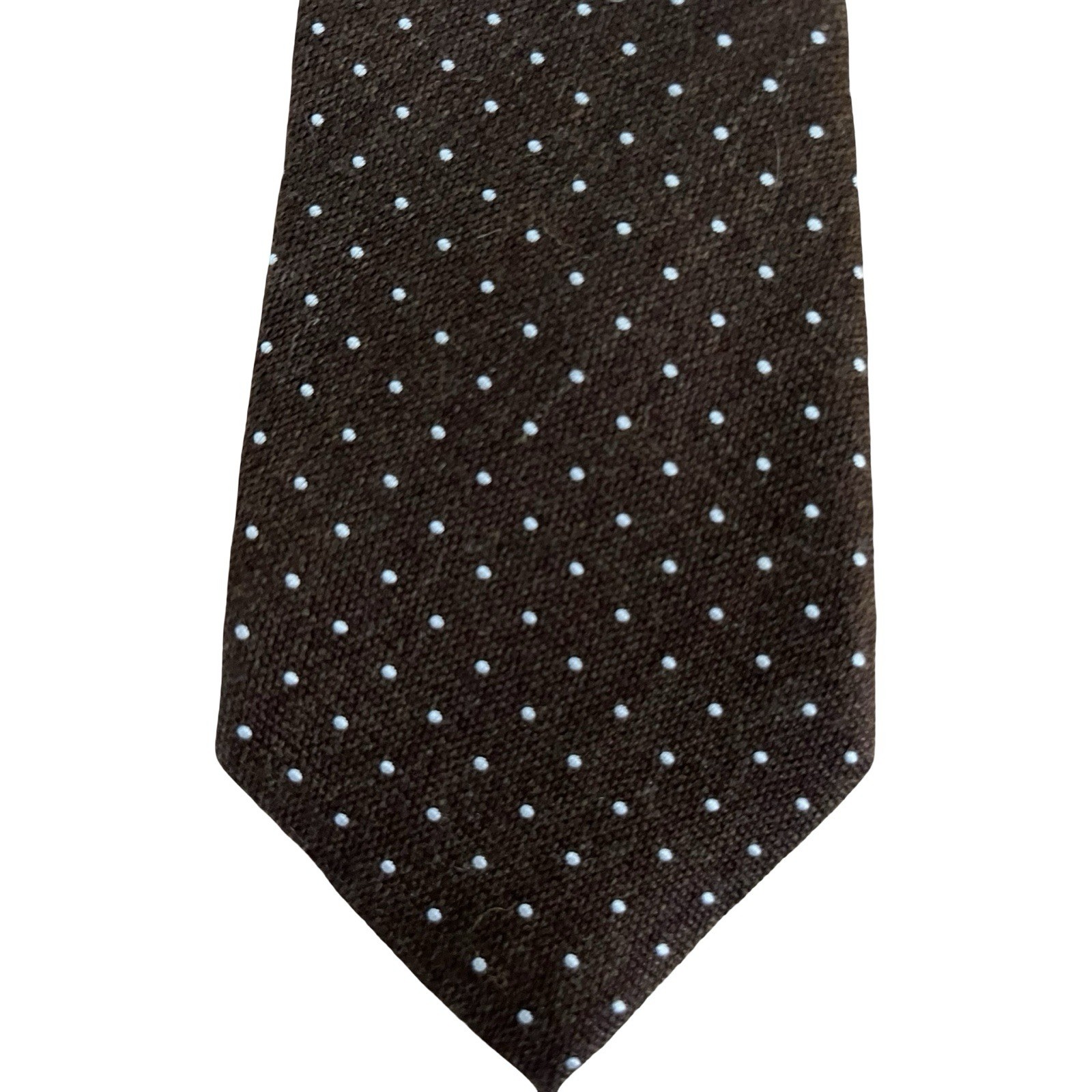 Suit Supply Tie Brown 50/50 Wool Silk 60×3.25”