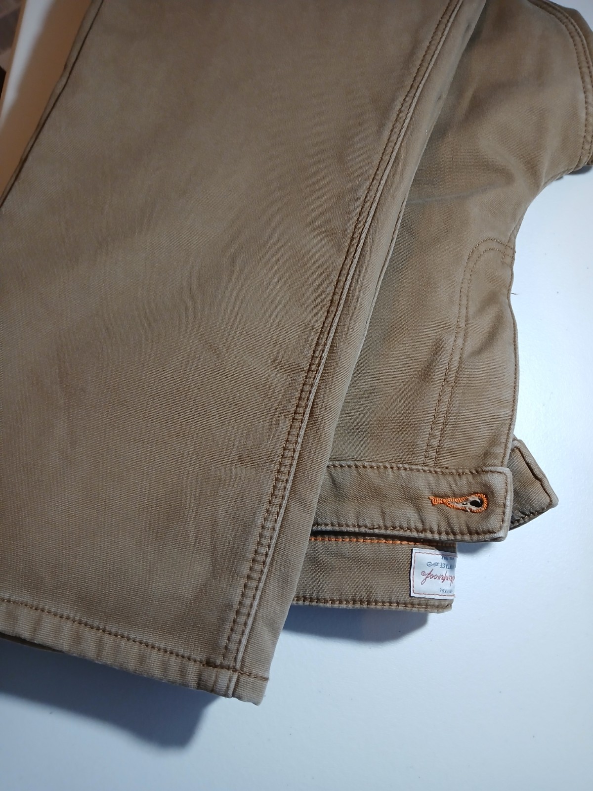 Weatherproof Vintage Men’s Regular Fit Brown Stretch Canvas Pants 40W Straight