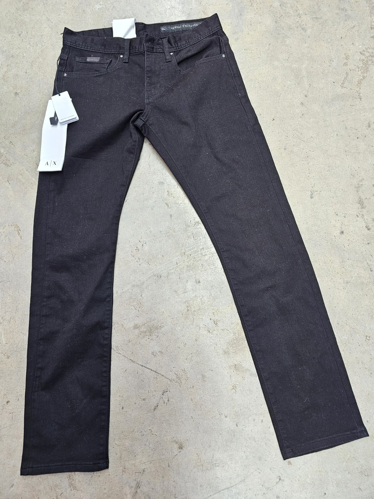 A|X Armani Exchange Men J13 Slim Fit 5 Pocket Jeans 28×30 Black