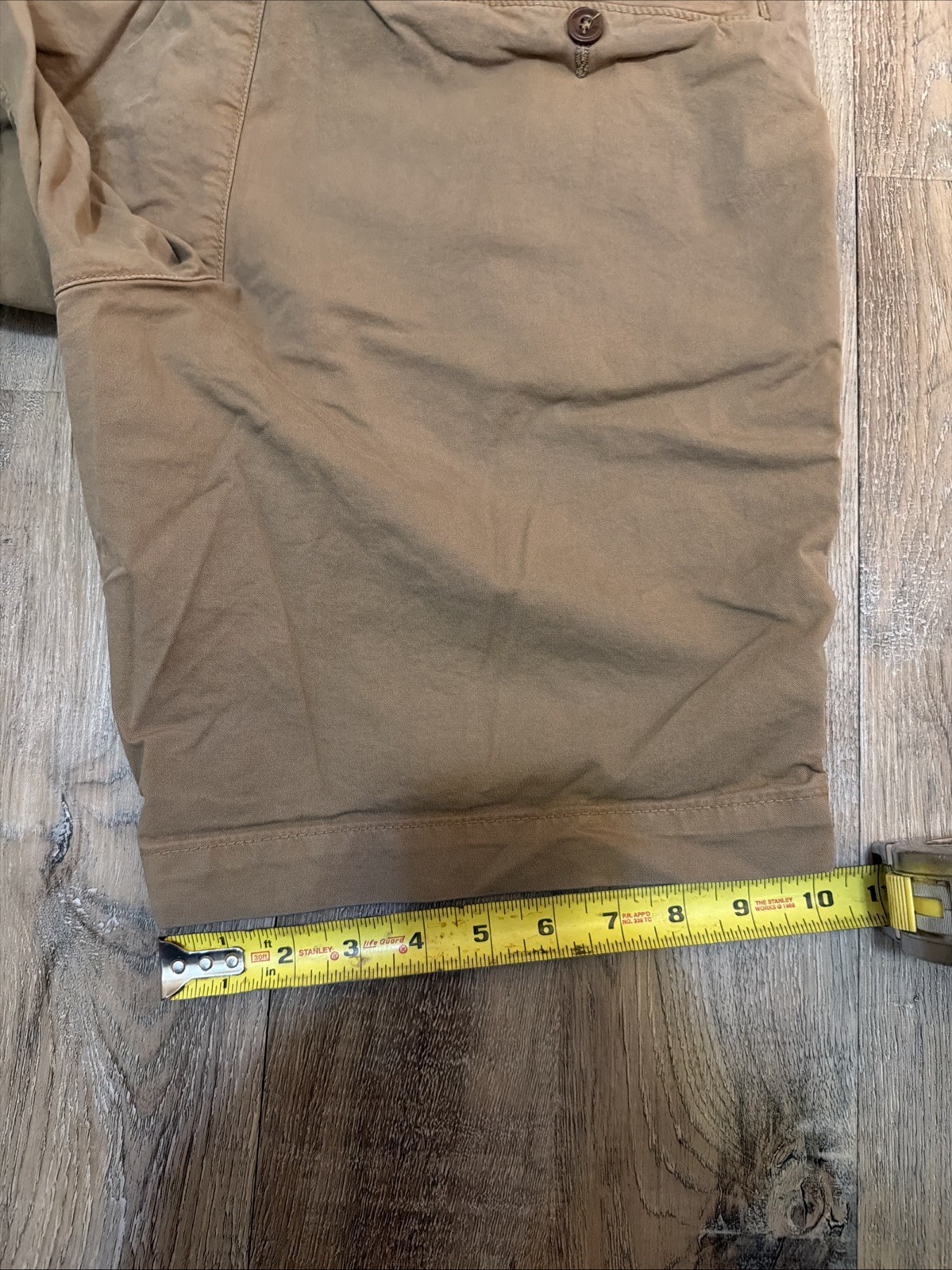 American Eagle Next Level Flex Classic Chino Shorts Tan Khaki Mens 33 9″ Inseam