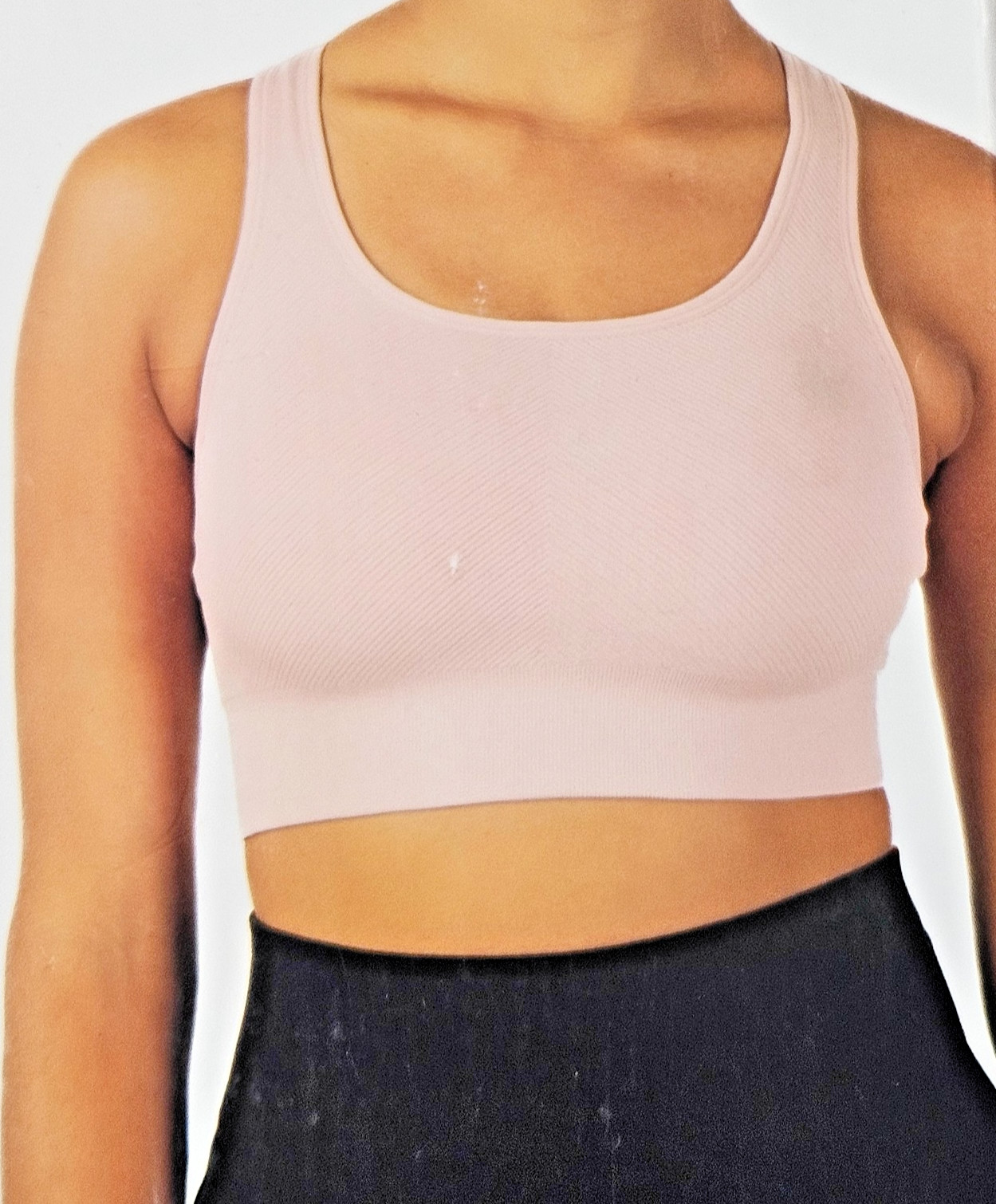 Bra Pink Racerback Sports Bra Wicking Machine Wash Women’s L By Members Mark