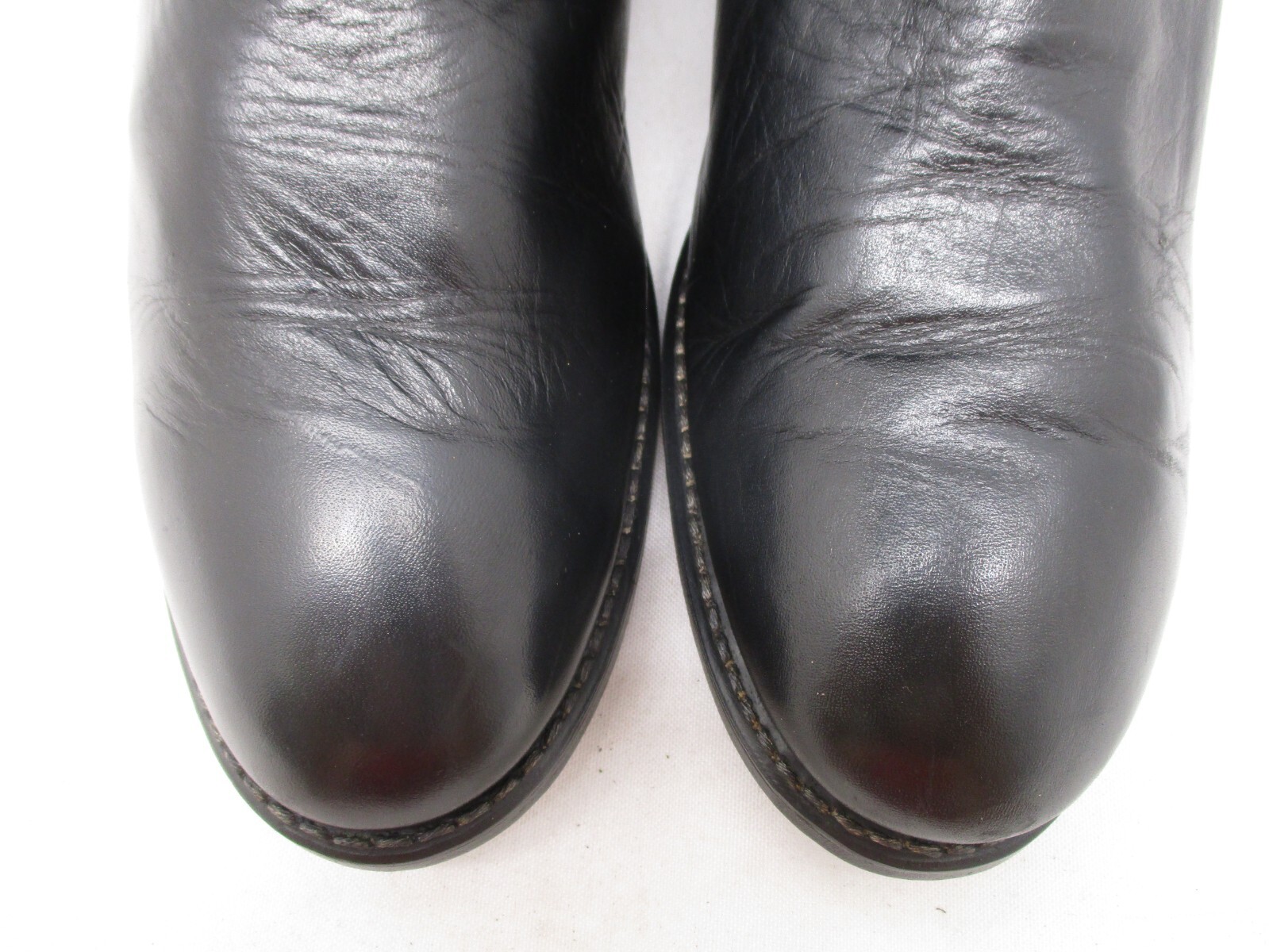 Acme Mens Black Leather Roper Style 15710 Cowboy Western Boots Size 7 D USA