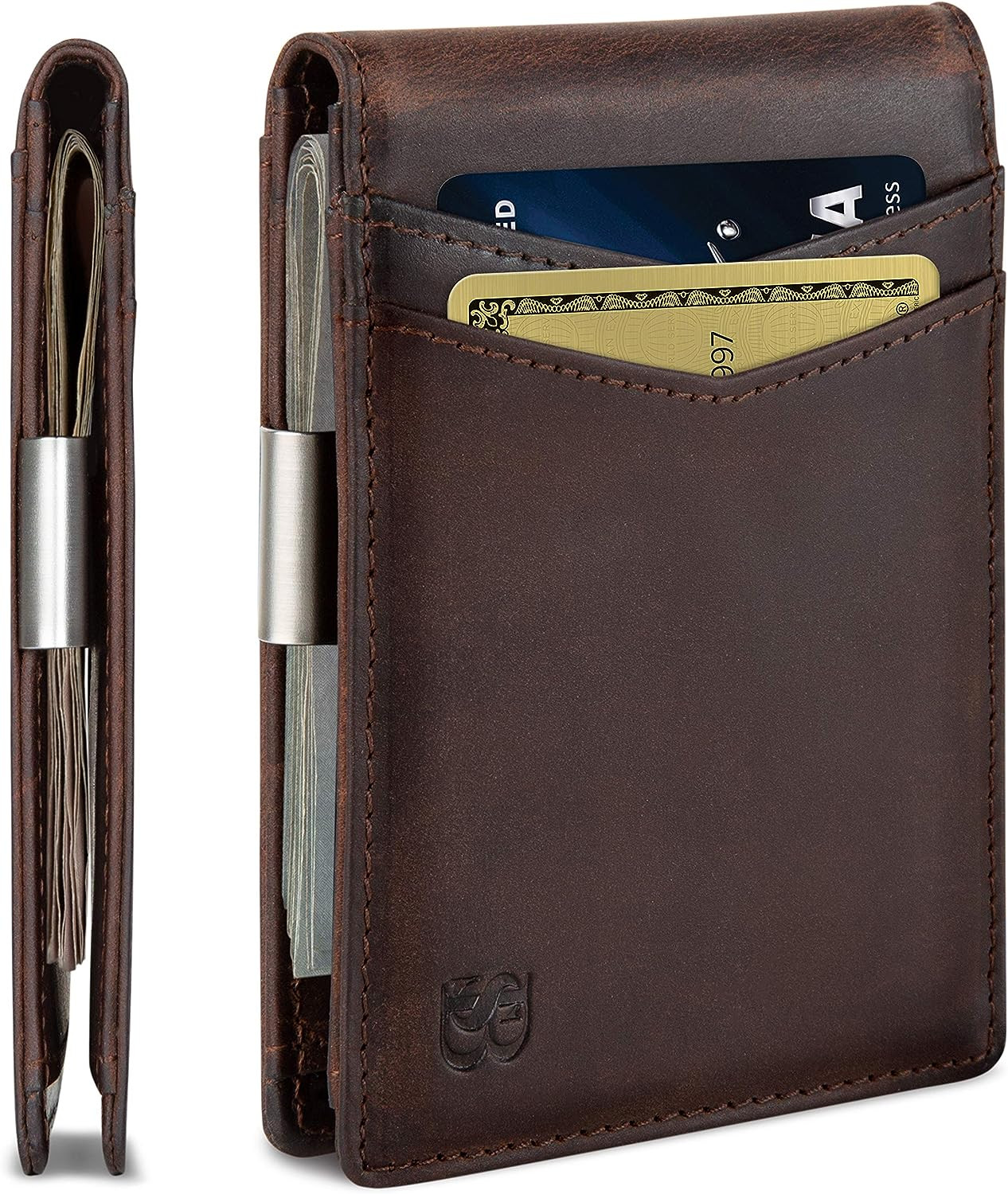 Money Clip Wallet – Mens Wallets Slim Front Pocket RFID Blocking Card Holder Min