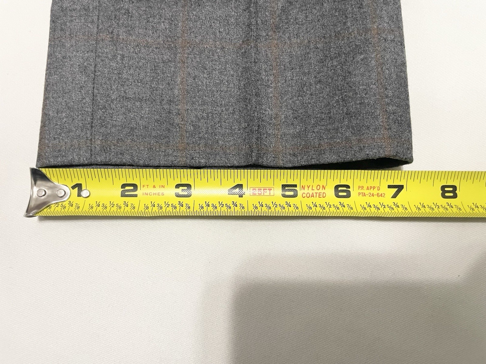 NWT Tallia 2 pc Suit Jacket Blazer 40R Pants 33×31 100% Wool Plaid Gray $650