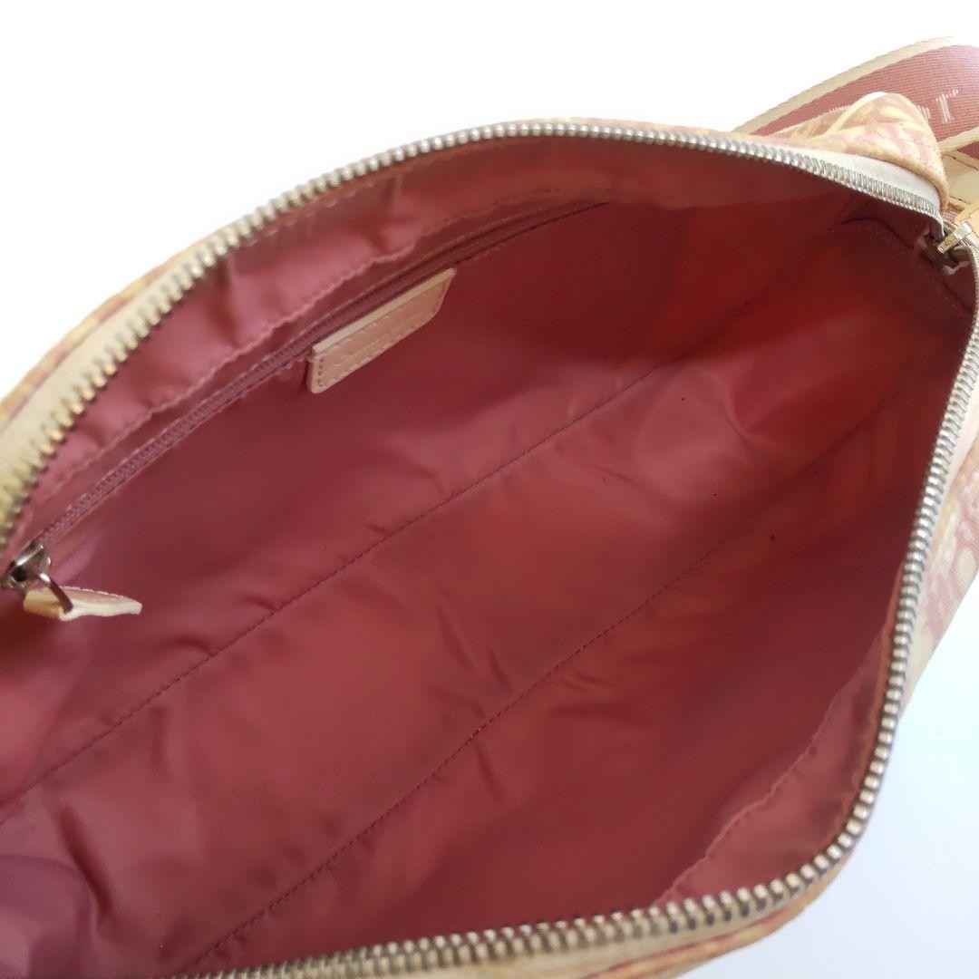 Christian Dior Bag trotter rhinestone logo pink shoulder bag