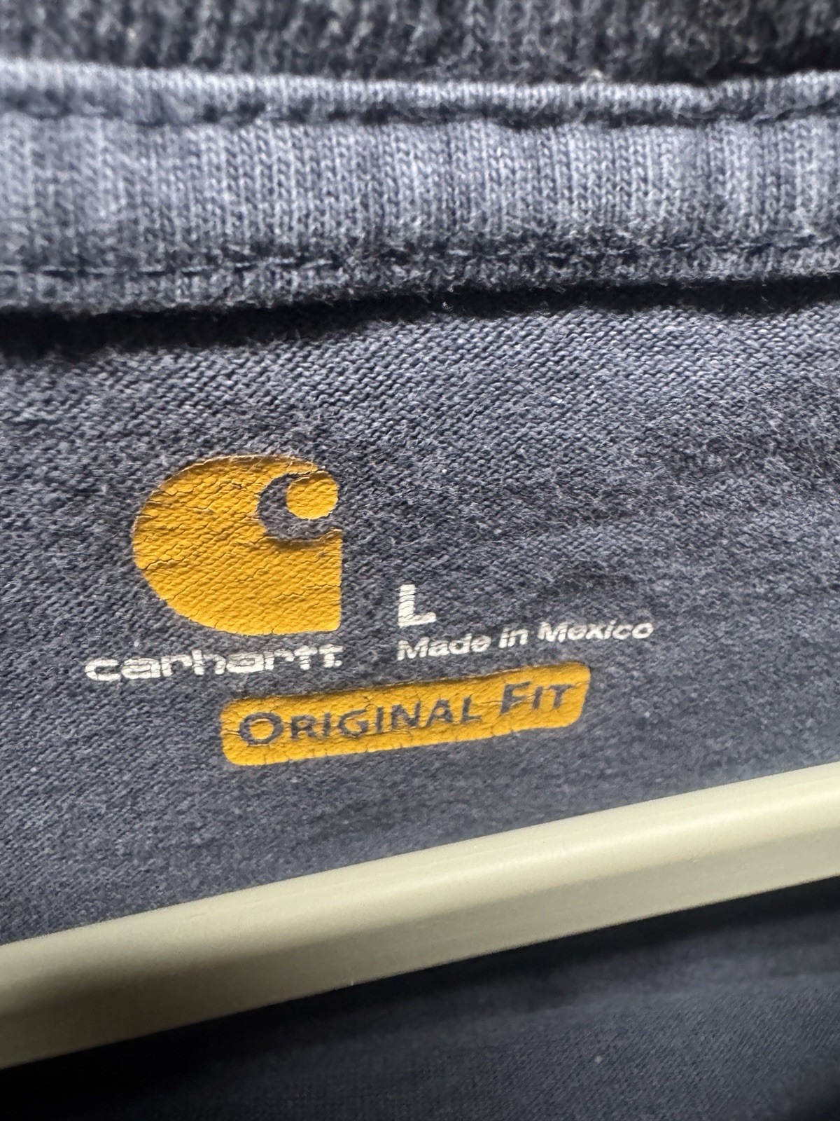 Carhartt Logo Workwear Tee Men’s L Original Fit Worn Distressed