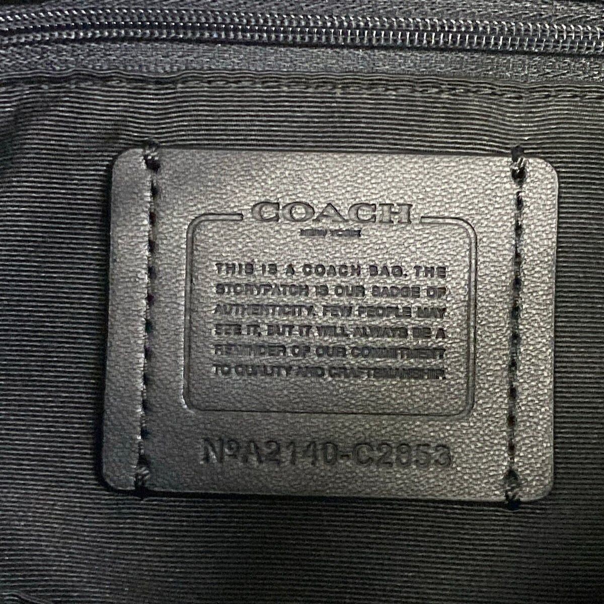 COACH Rorie Black Leather Shoulder Bag C2853 Gold Hardware From Japan Auth
