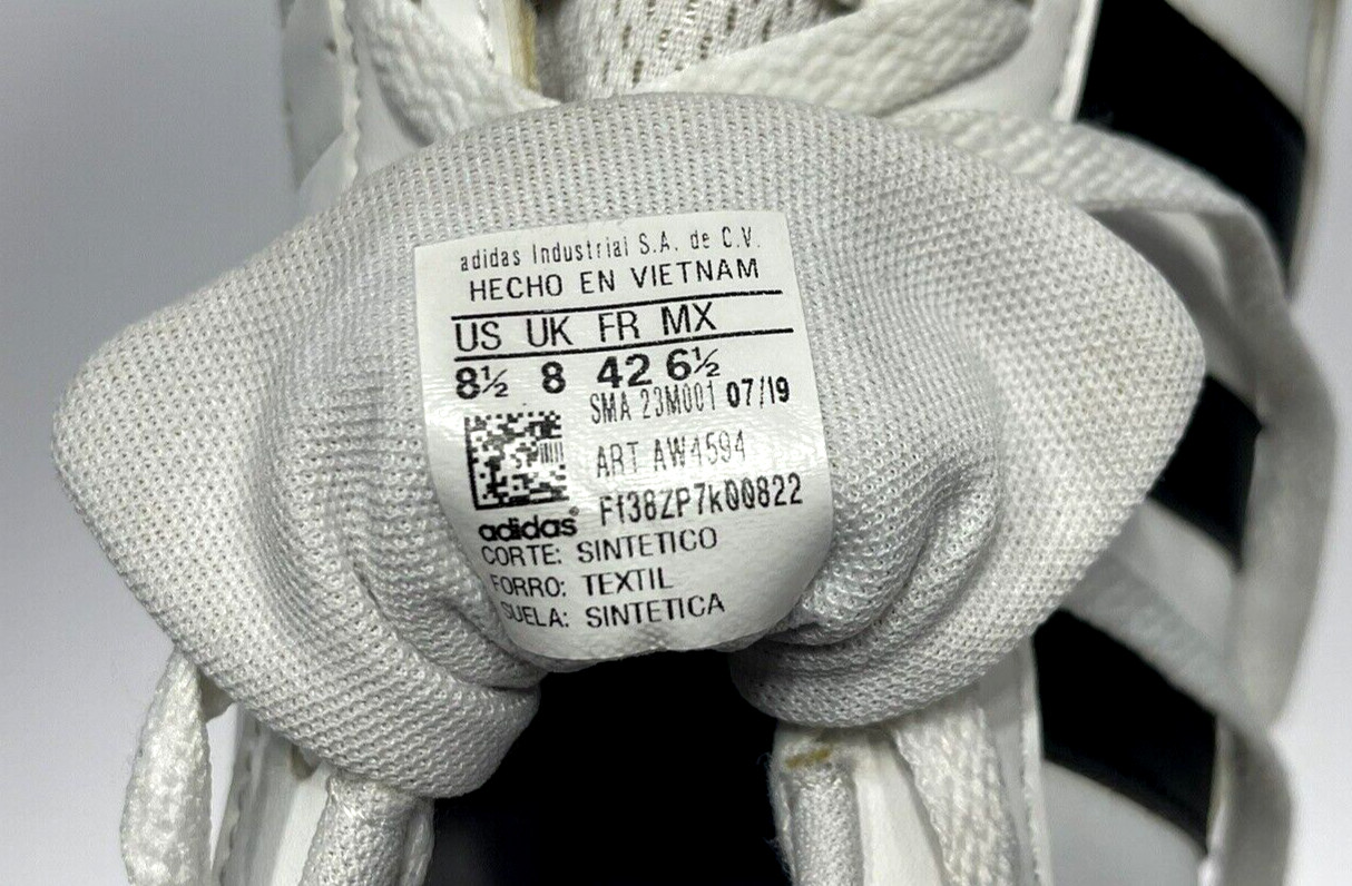 Adidas – Men’s VS Pace Sneakers Shoes AW4594 – 8-1/2 – White & Black – DoM 07/19