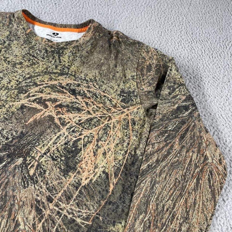 Mossy Oak Camo Long Sleeve Shirt Men’s Size Medium Green Outdoor Camouflage