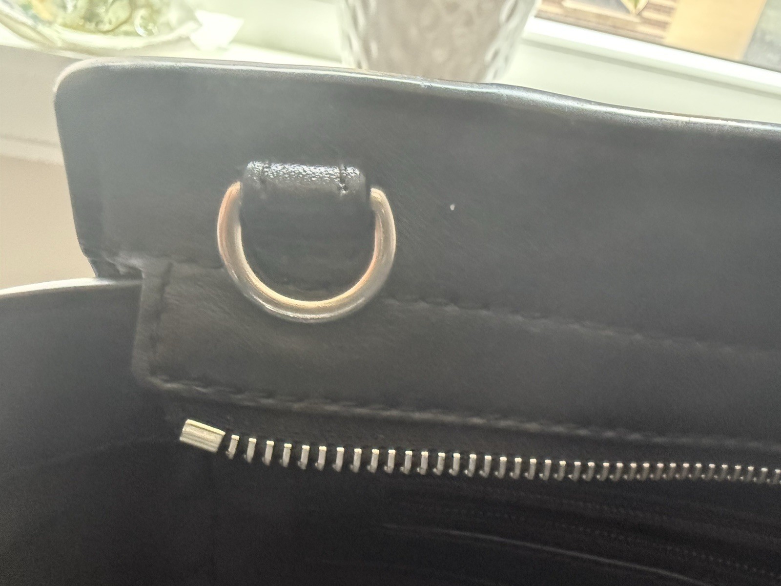 Michael Kors Selma Large Black Leather Grommet Studded Satchel Handbag Silver