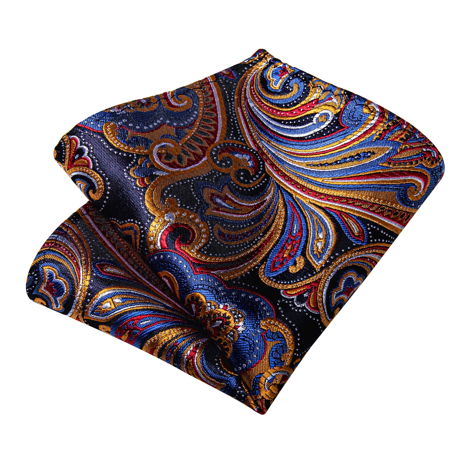 3 Pcs-Men’s Tie Paisley Necktie Hankie Cufflinks Set Party Wedding Formal Gift