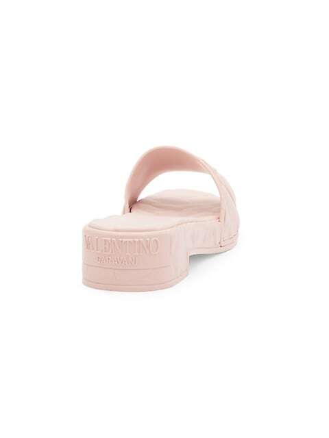 NEW Valentino Platform Sculpted Poolside Mules Slides Rose Pink 37 38 39 40 41