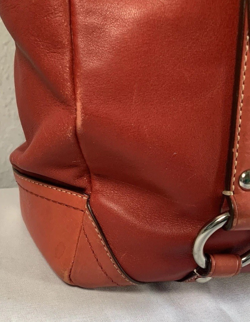 Coach Vintage 2008 Gallery Tote Bag Red Leather Shoulder Purse F11524 Y2K