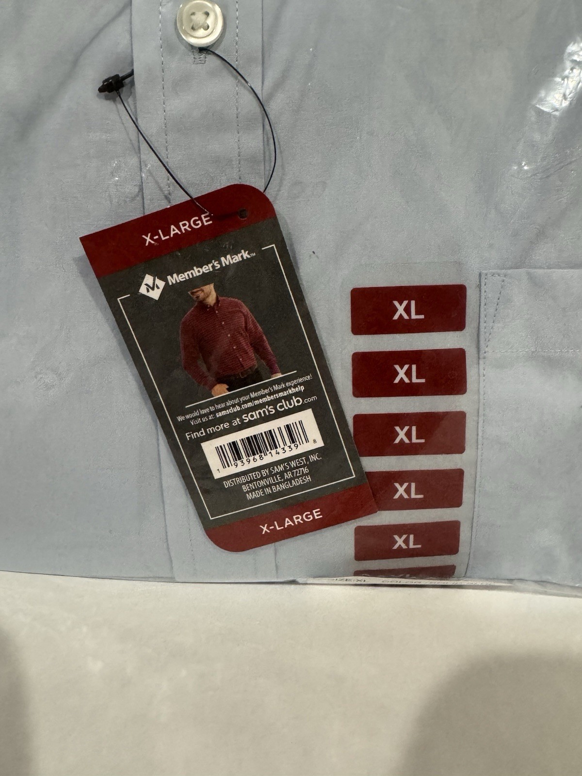 MEMBER’S MARK Men’s Classic Fit Poplin Dress Shirt Big & Tall Sizes XL, XXL