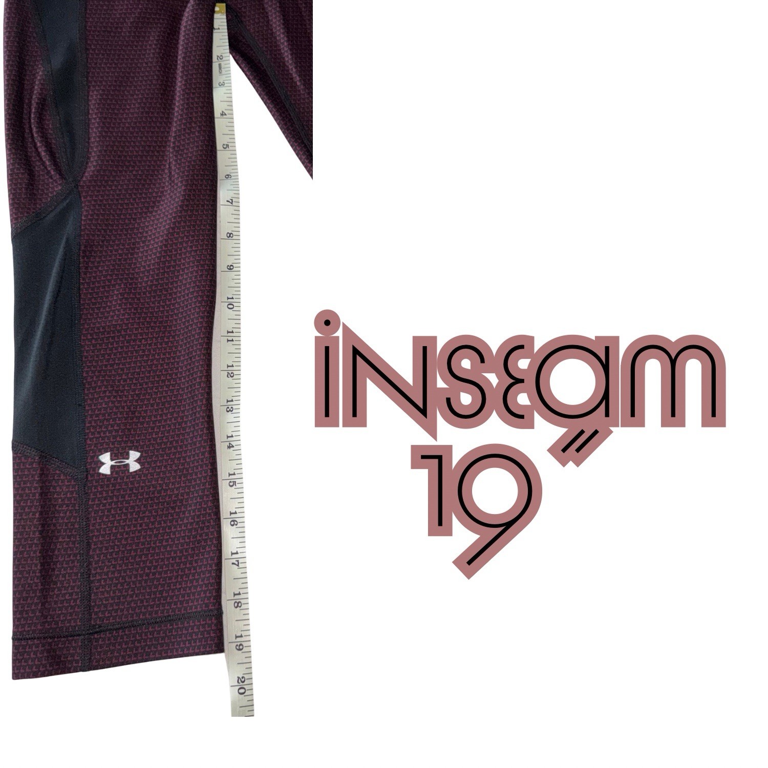 Under Armour Women’s Size Small Black Maroon Leggings