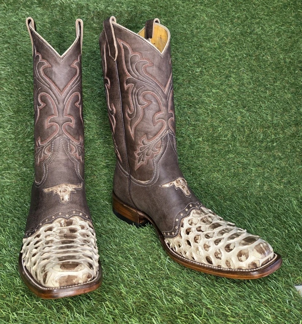 Mens New 100% Original Python Rodeo Toe Cowboy Boots All Sizes Available