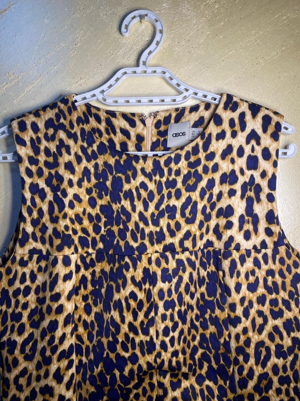 ASOS Leopard Print Summer Mini Dress – Sleeveless – Size UK 12