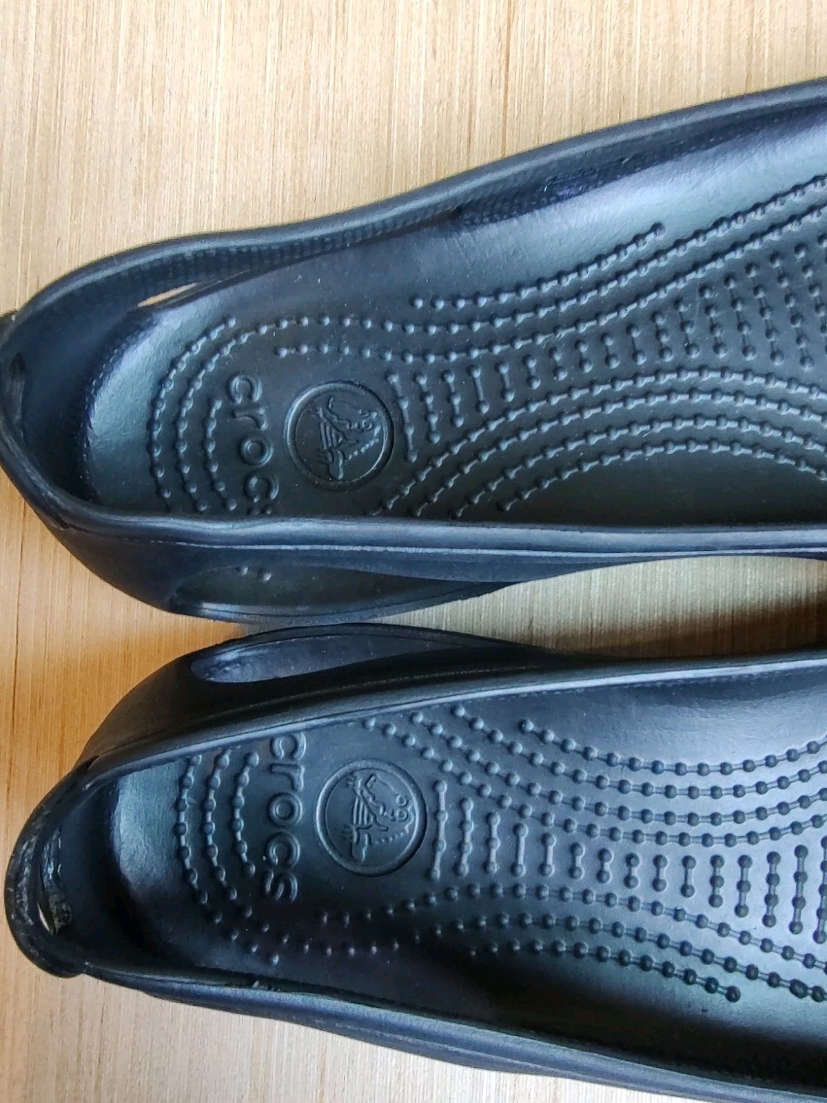 Crocs Women’s Kadee Ballet Flats Black Cut Out Details Size 7 NEW Shoes Flat