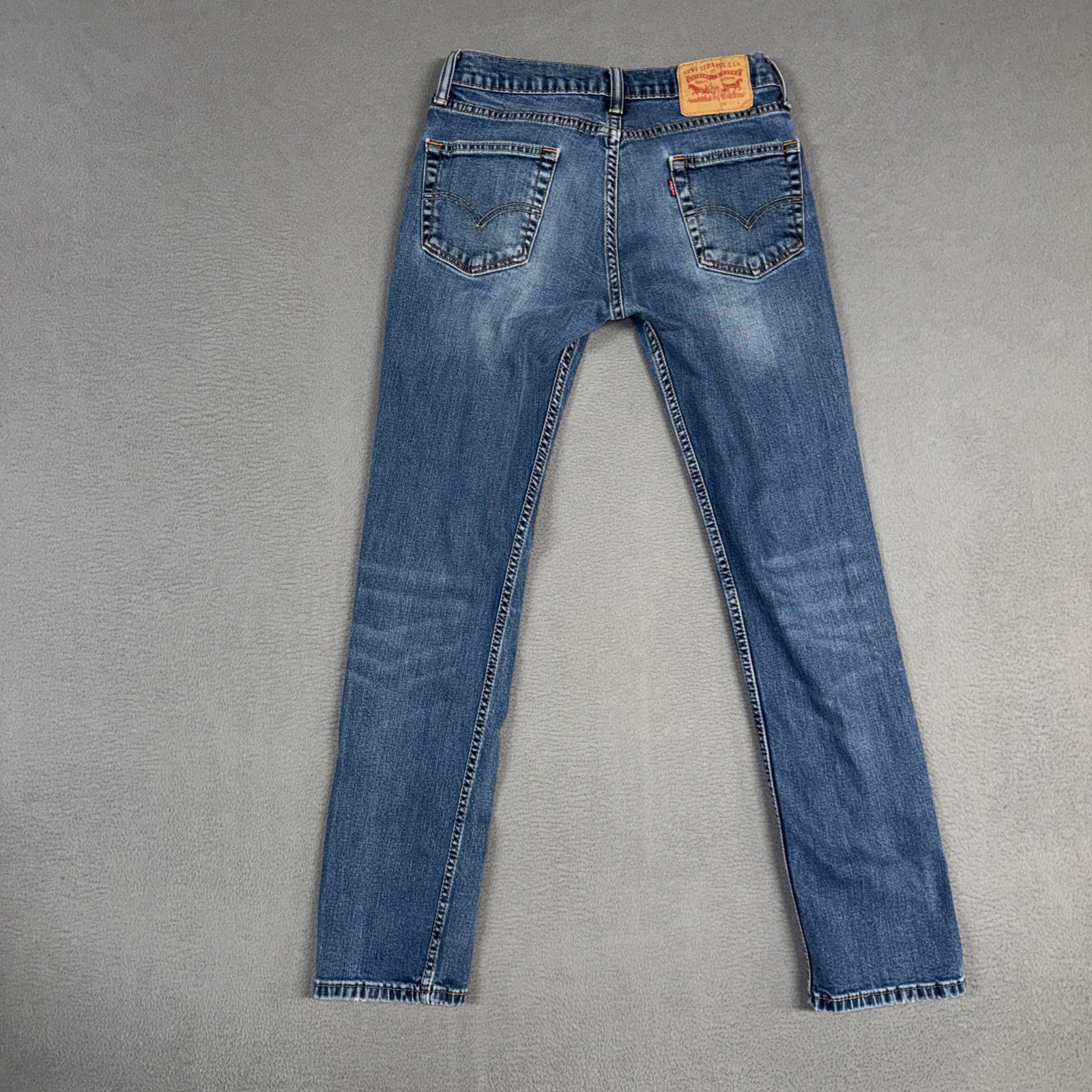 Levis Jeans Mens 30×32 (Fits 28×29) Blue 511 Slim Straight Distressed Denim