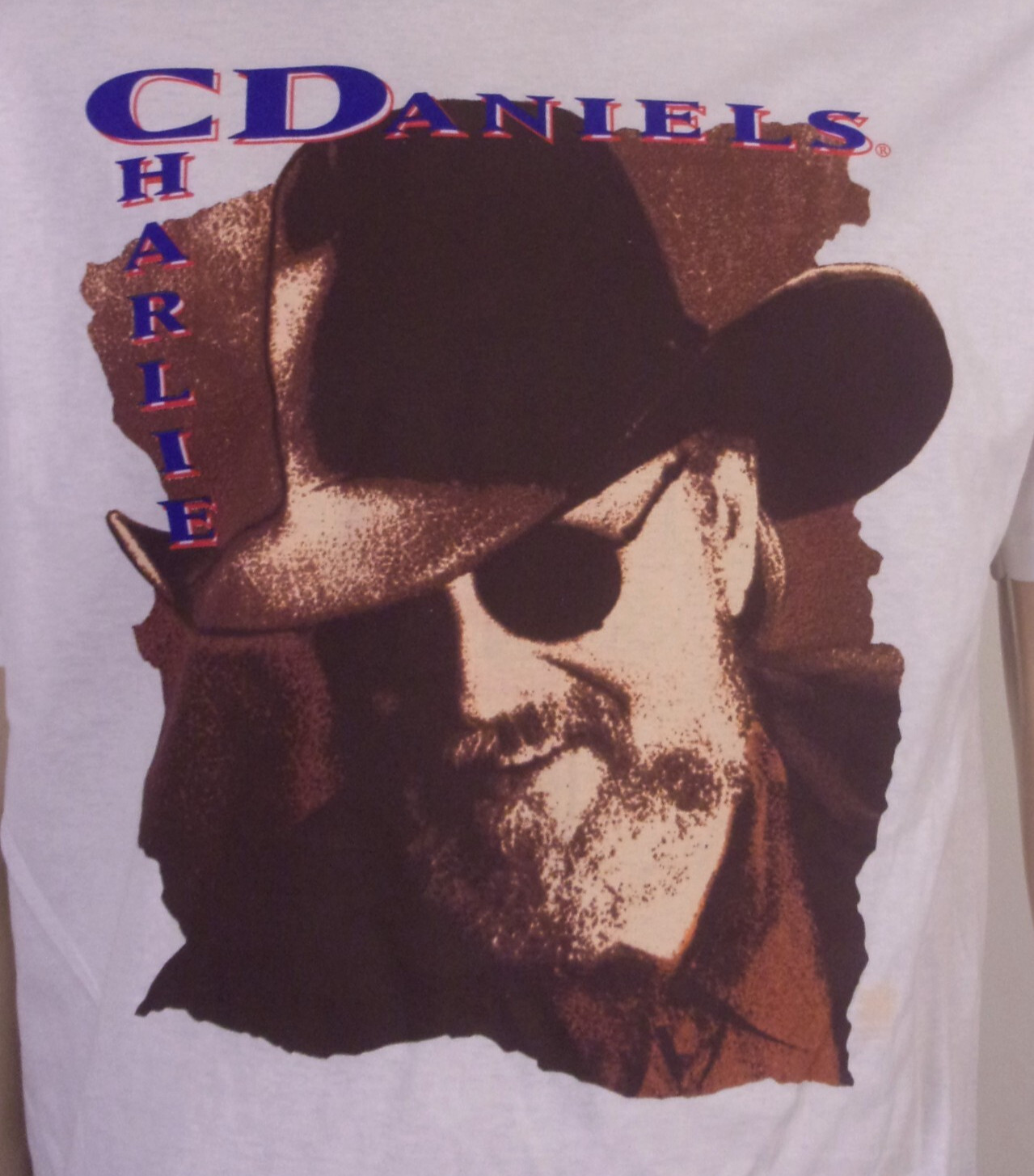 vintage 80s 90s NWOT single stitch Charlie Daniels T-Shirt Tour Concert 1993 XL