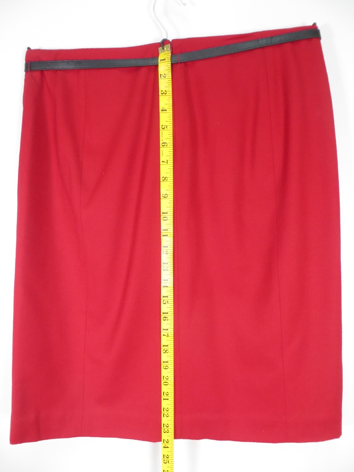 NWT TALBOTS Womens Flannel 99% Wool Belted Wrap Skirt Deep Dark Red 14 $129