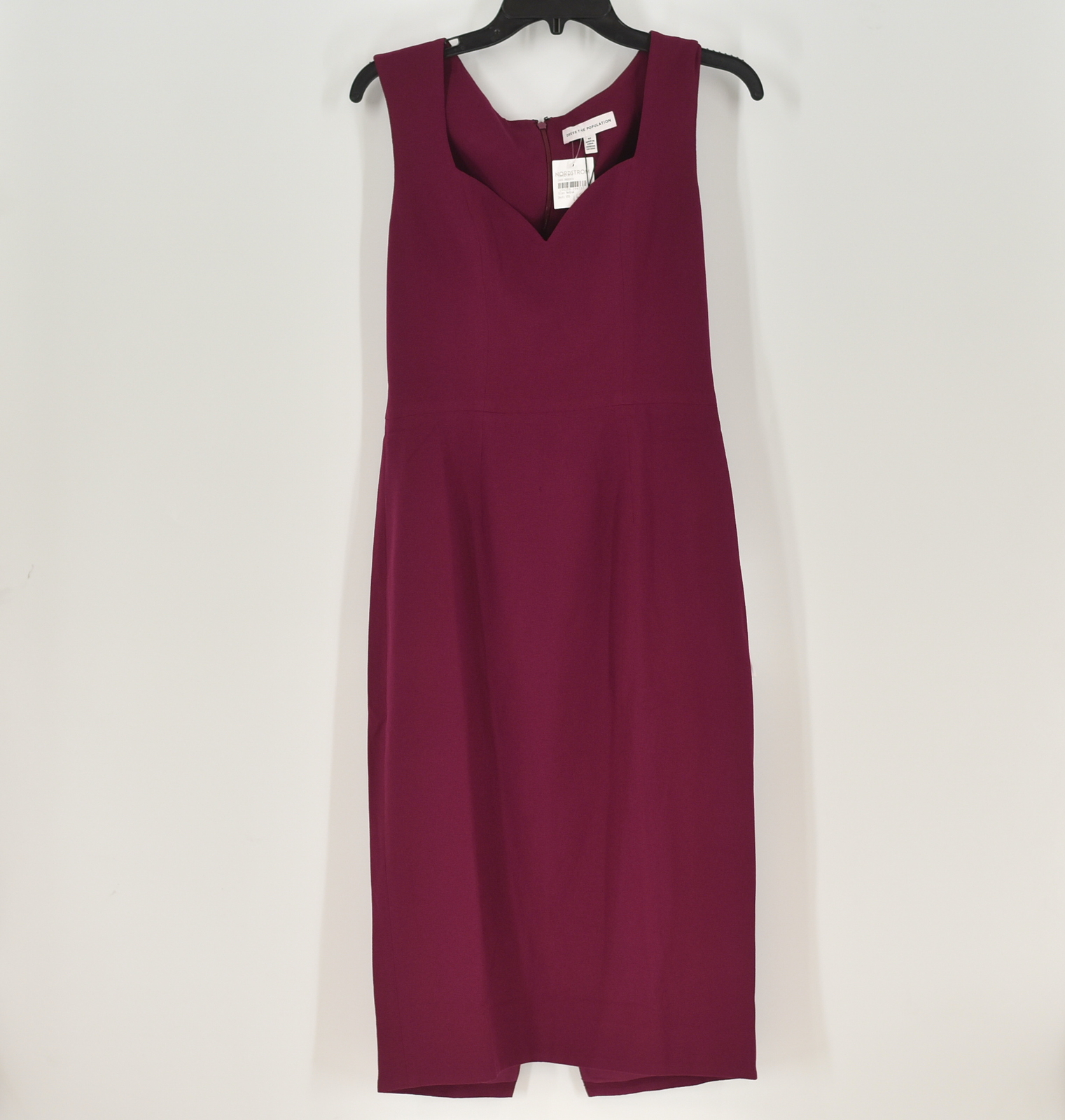 Women’s Dress the Population Elle Sheath Dress in Dark Magenta SIze Medium
