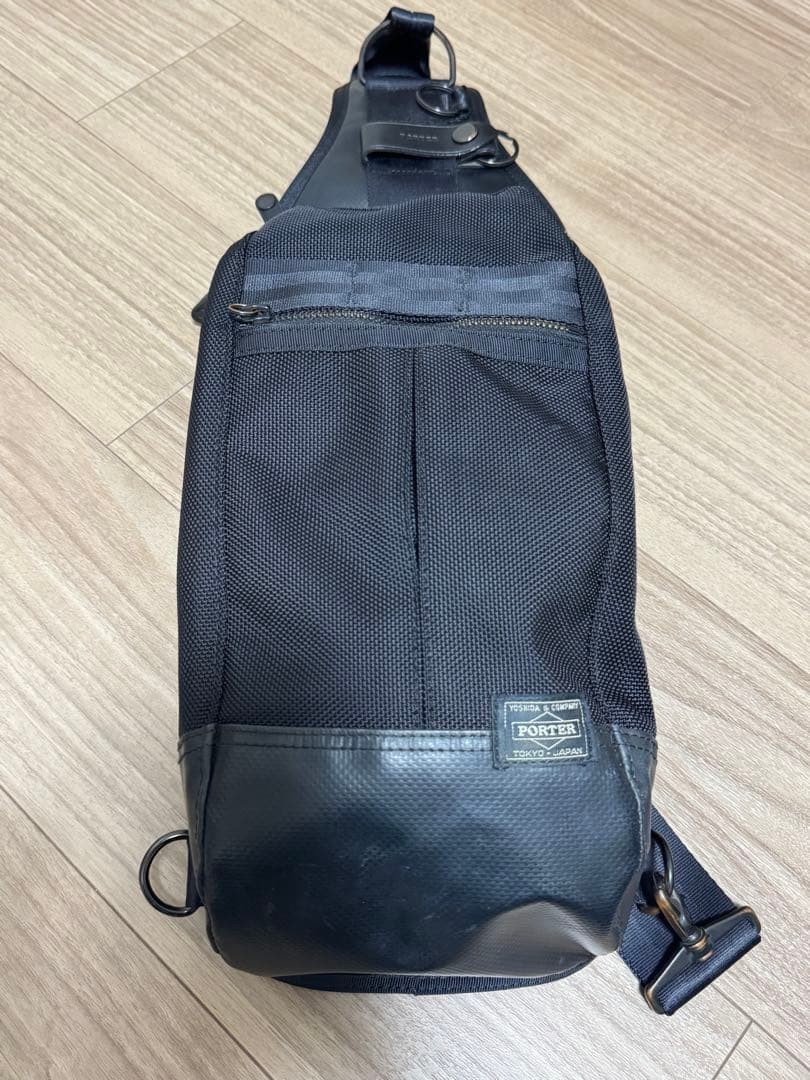 PORTER YOSHIDA HEAT Body Bag Sling Black Japan Authentic