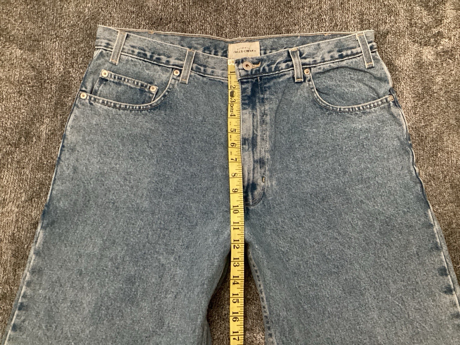 Falls Creek Relaxed Fit Jeans Mens Size 36×32 Cotton Stone Wash NEW