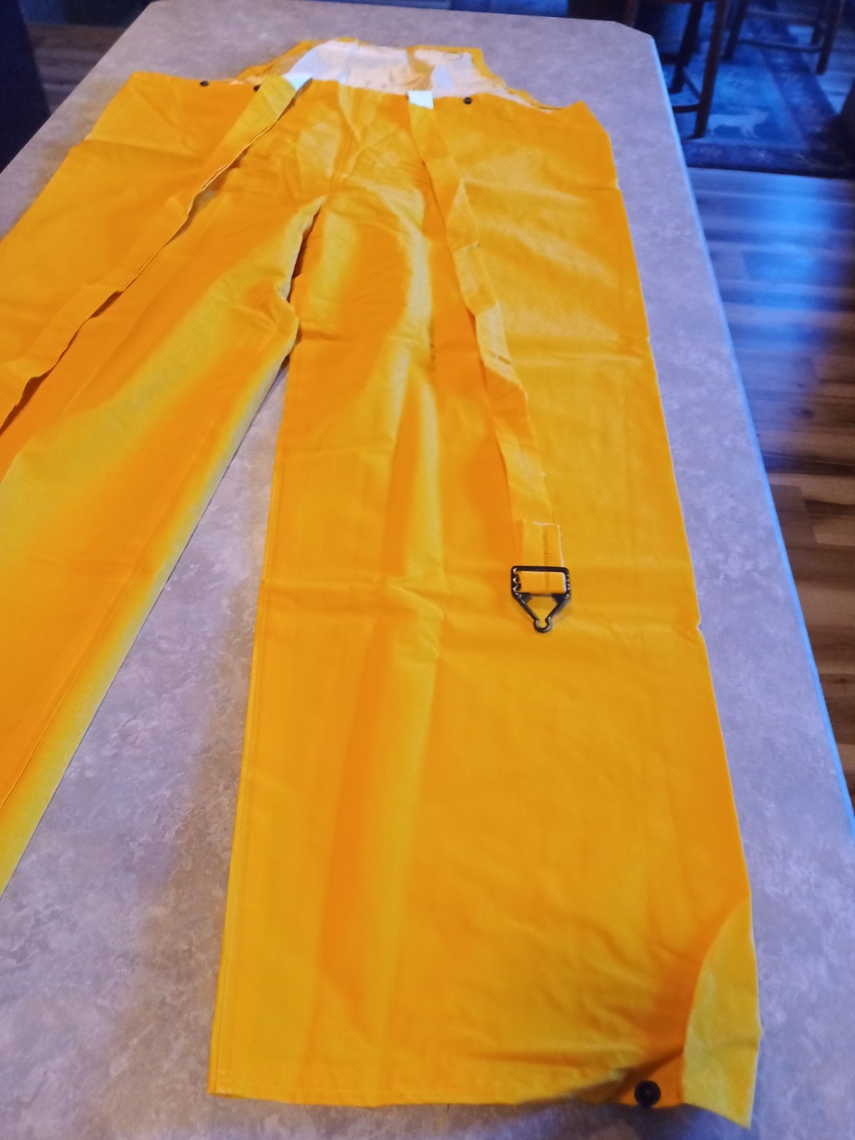 Boss PVC- Polyester Yellow Waterproof Rain Bib Overalls XL