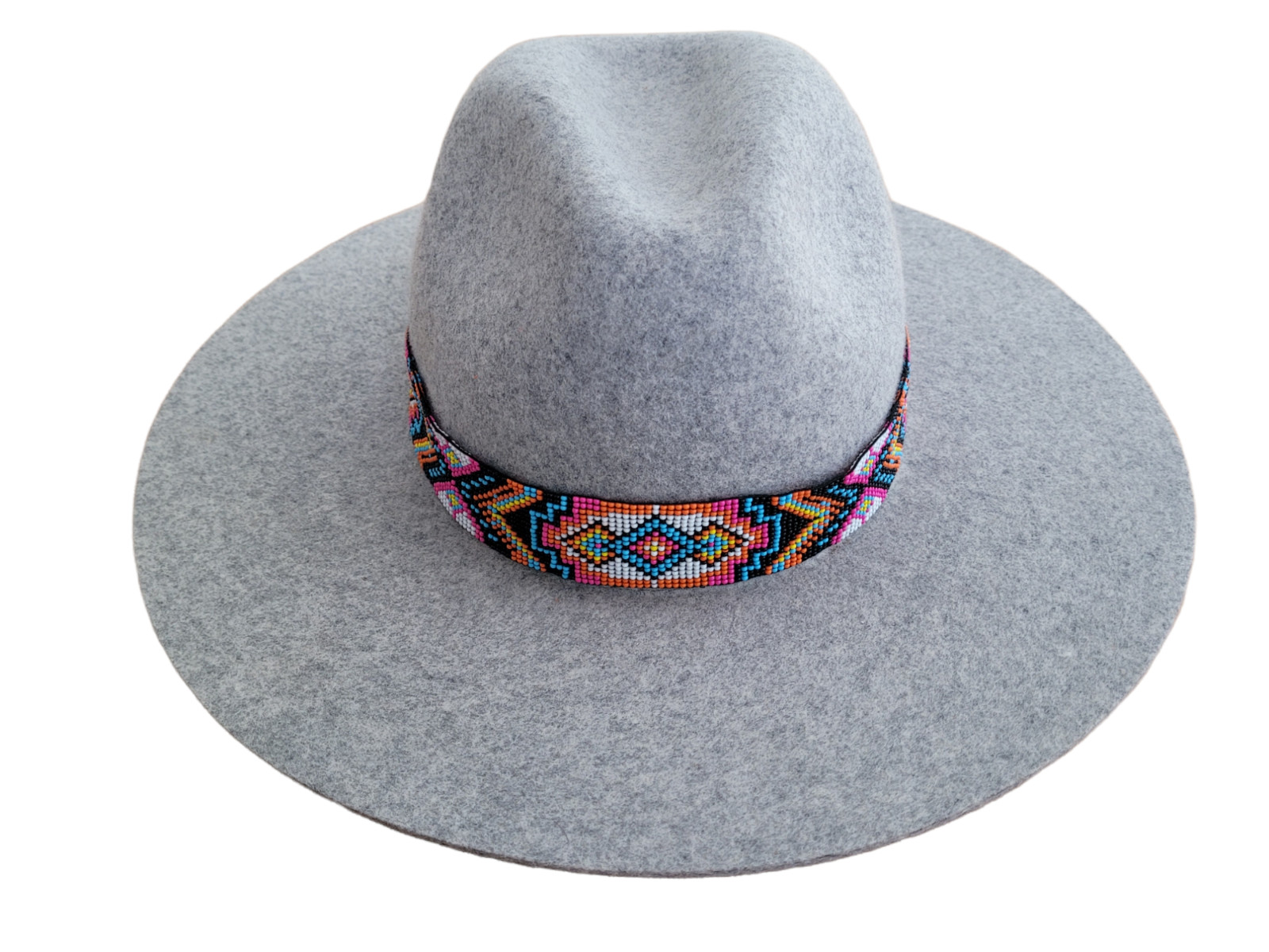Western Seed Beaded Hat Band Fit Cowboy Hatband Multi Color Hat Band