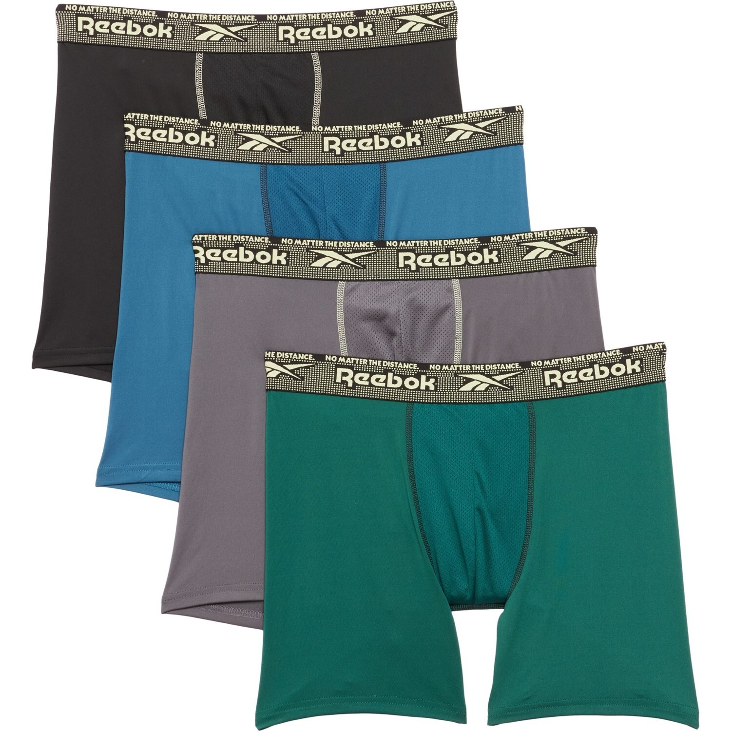 4 Pack REEBOK Men Boxer Briefs PERFORMANCE CAMO BLACK MEDIUM LARGE XLARGE XL $32