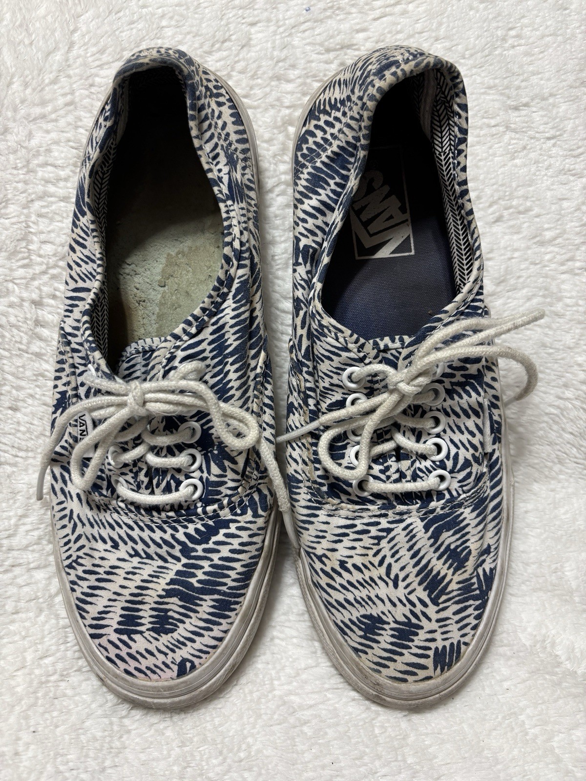 Vans off the wall Unisex Lace Boarding shoes US Men 6.5, Women 8 Blue/White