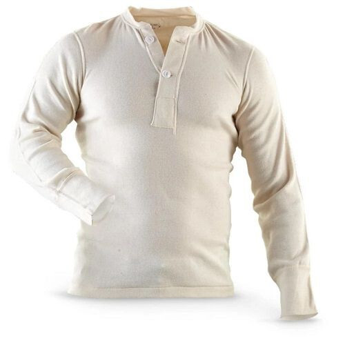 USGI Military Wallace Beery 50% Cotton 50% Wool Underwear Tops Size Medium IRR