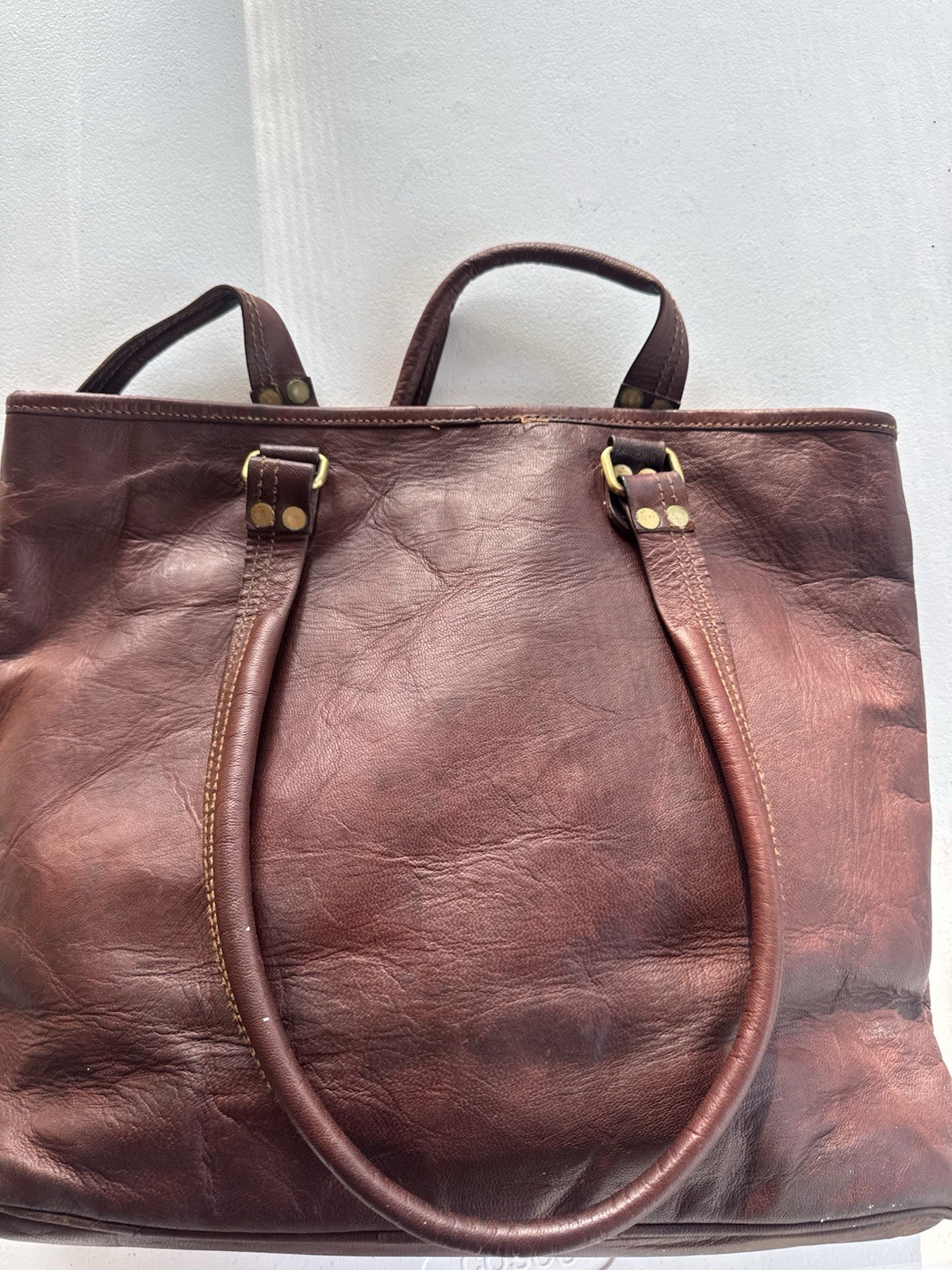 Pescado Handmade Leather Tote Bag Eco Friendly Goat Leather