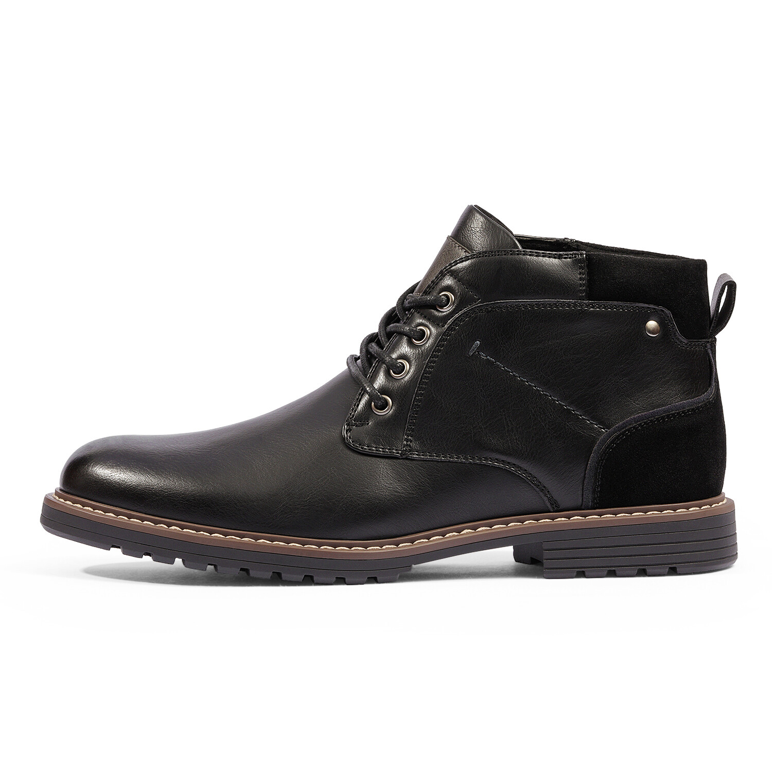 Bruno Marc Men’s Chukka Work Boots Dress Boots Leather Durable Formal Shoes