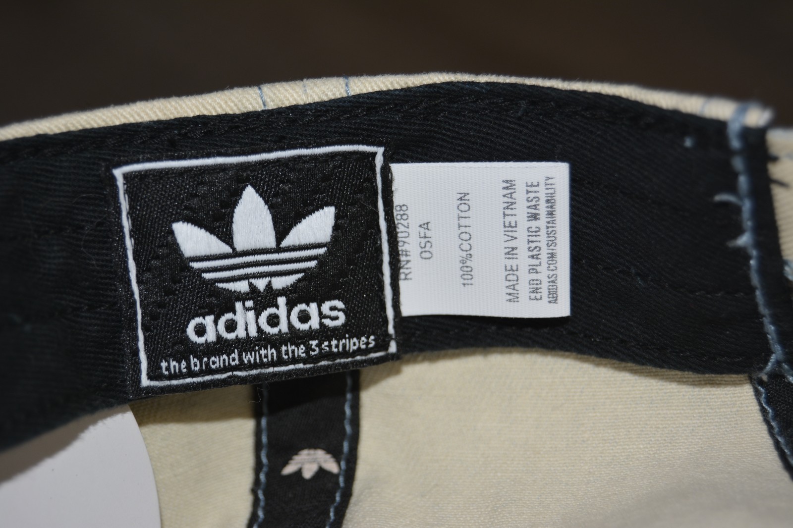 Adidas Denim Hat Strap Back Stone Washed Blue Three Stripe Clothing