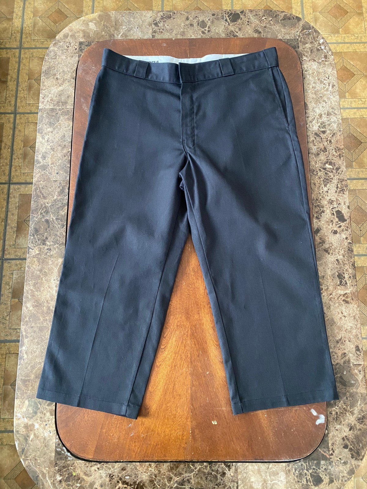 Cropped DICKIES Original 874 Black Work Pants 36×24 (Altered inseam length)