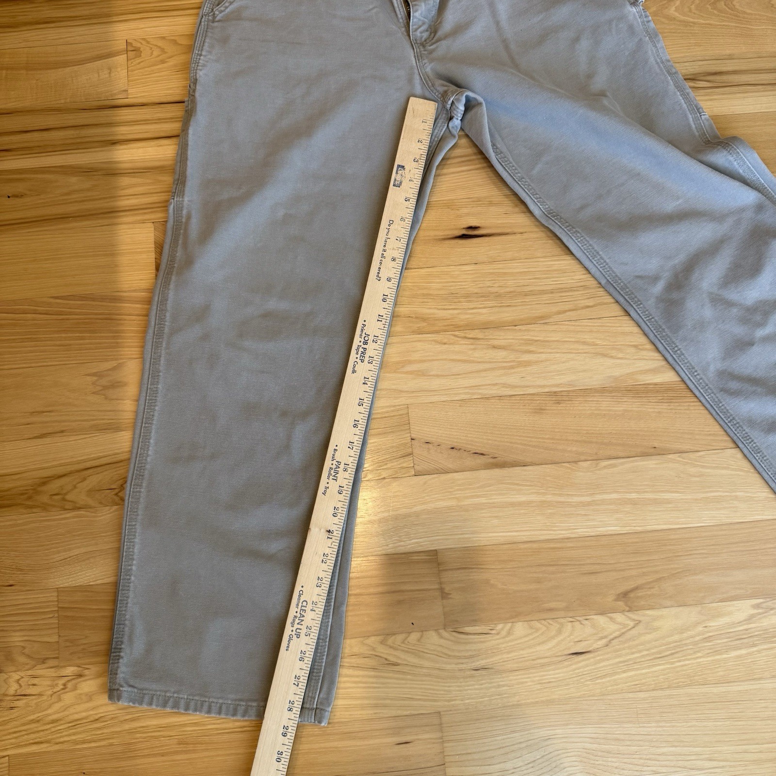 Carhartt B11DES Men’s Cotton Canvas Work Pants Gray/khaki 33×30 Construction