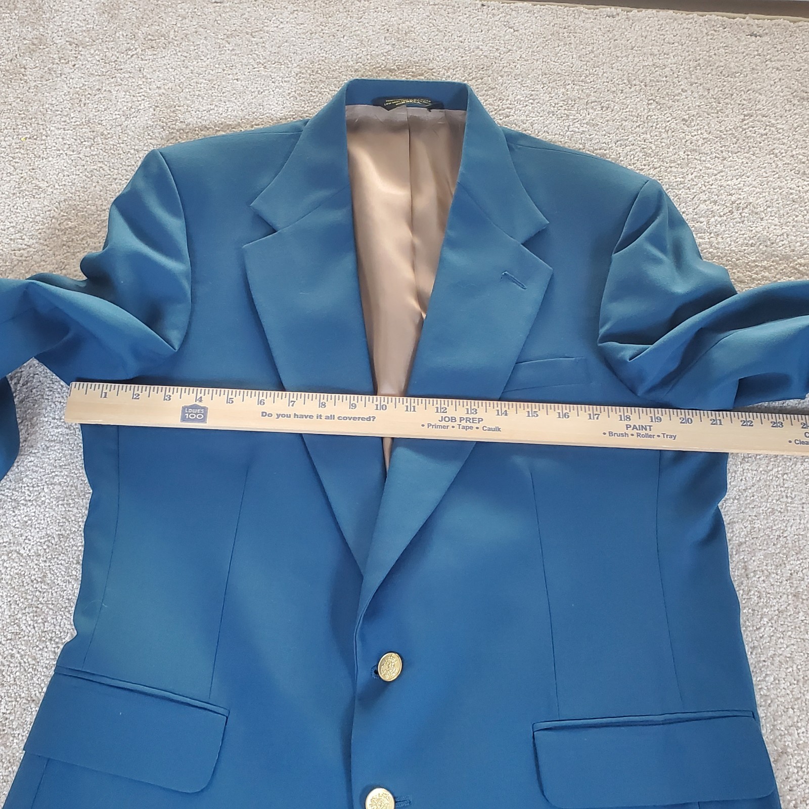 Tailors Row by Deansgate Blazer Size 41 R Teal Green Sports Coat Jacket Wool