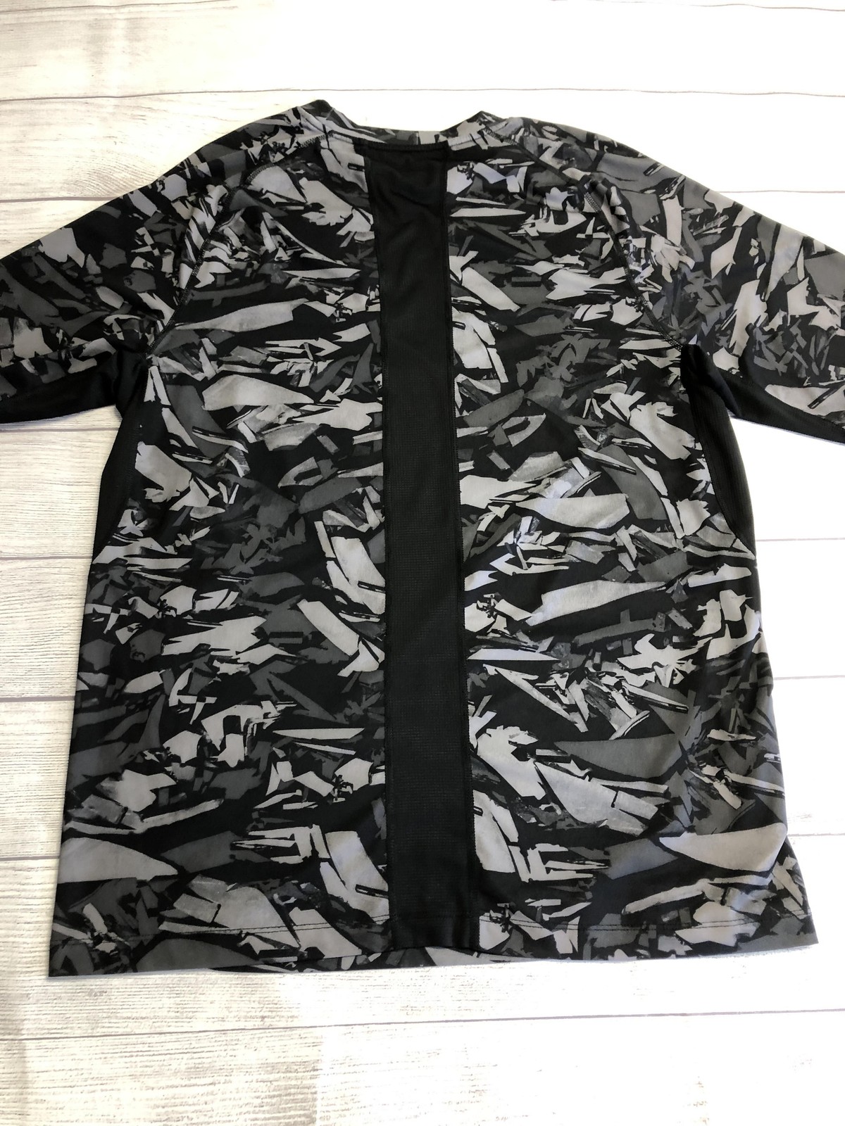 Russell Dri-Power 360 Shirt Mens XL Gray Long Sleeve Camo Athletic Top Gym