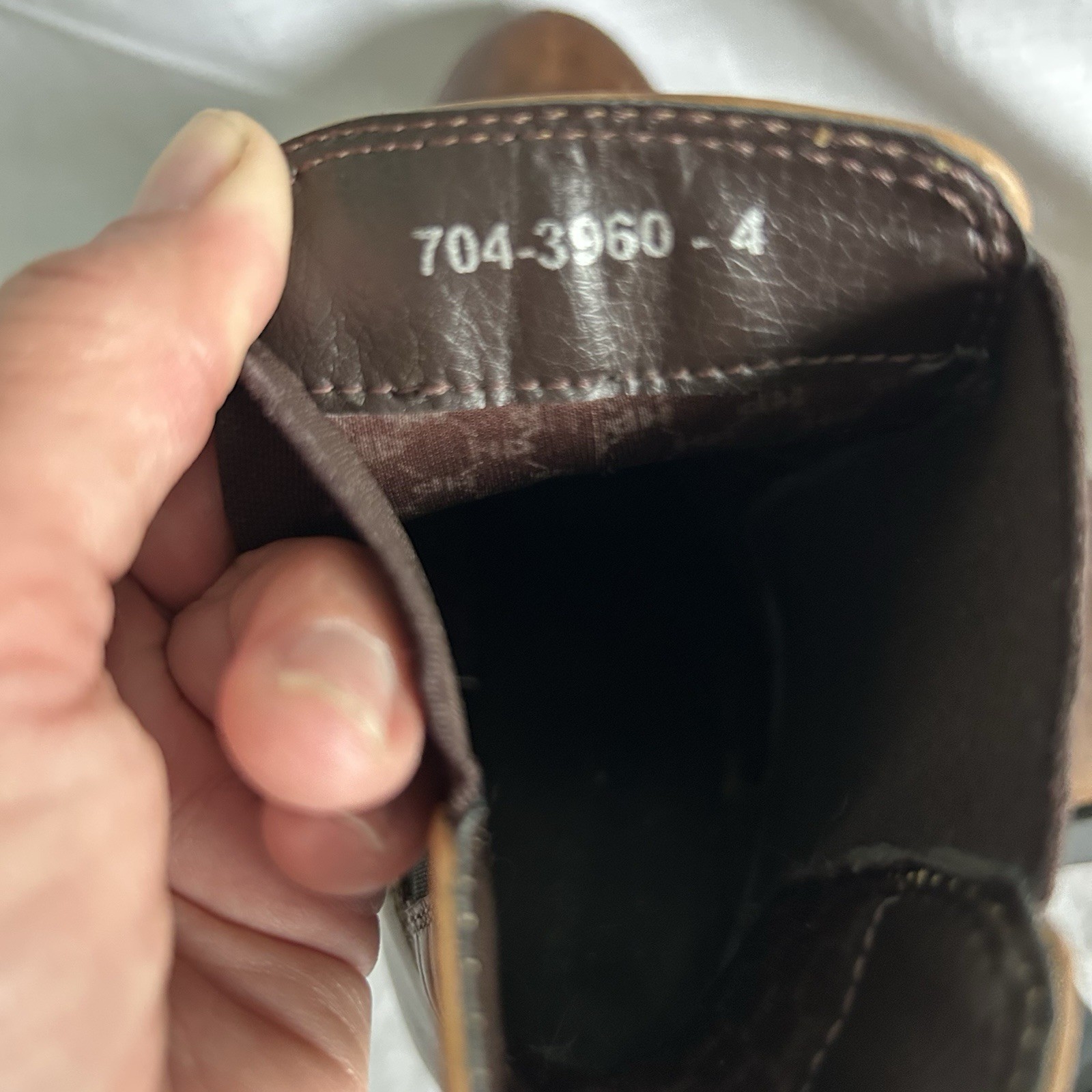 HUSH PUPPIES Ankle Boots Brown Leather Upper with Elastic Gore Panels Heels Sz4